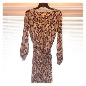 Michael Kors snack print shirt dress small